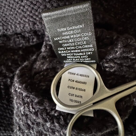 Torrid Button Up Cardigan Sweater Deep Black Marled Silver Buttons Cotton Blend - Picture 10 of 16